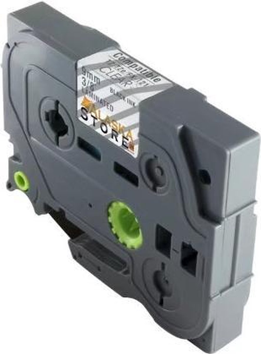 1 Pack 9mm Label Tape Compatible TZe 121 TZ-121 TZe-121 Zwart op Transparant voor Brother PT-1010S, PT-310, PT-310B, PT-320, PT-330, PT-340, PT-350 Label Printer