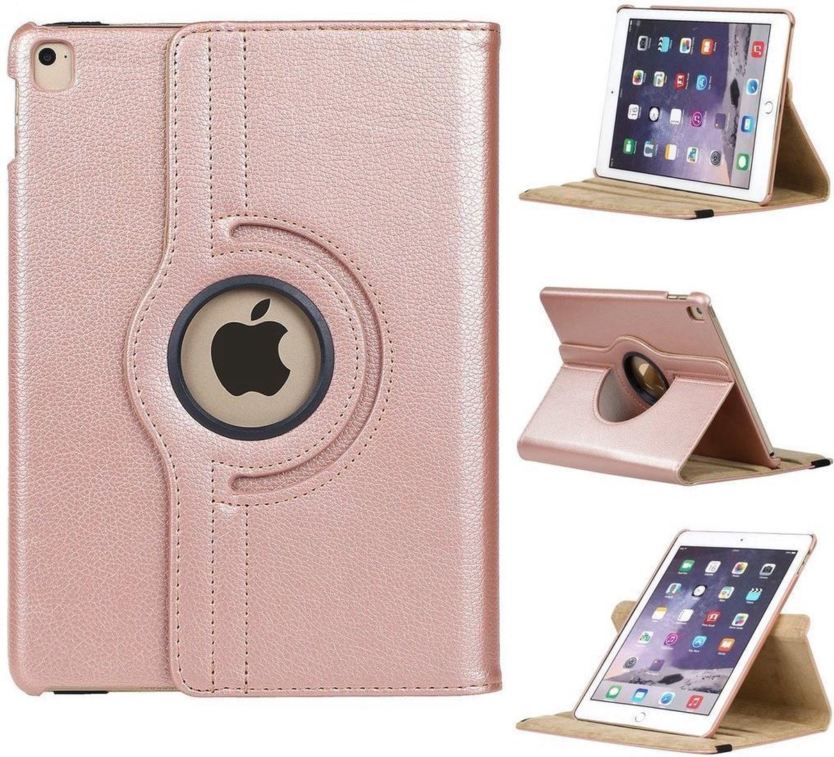 iPad Air Rotatie hoes cover met stand Rose Goud