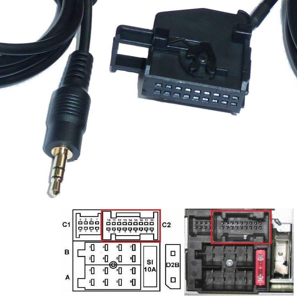 AUX IN Câble Convient Pour Mercedes Comand APS NTG Audio 20 50 mf2540 radio mp3