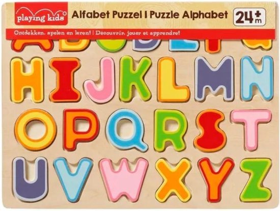 Houten Puzzel Alfabet | Alfabet ABC Speelgoed | Letters Leren Puzzels Voor  Kinderen... | bol.com