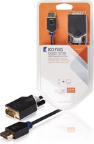 König DVI-D - DisplayPort 2M - Antraciet