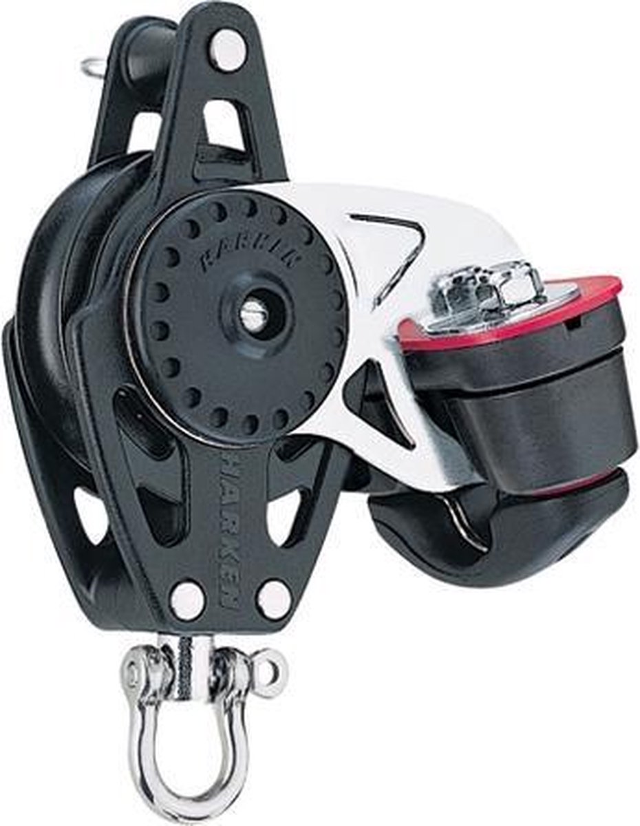 Harken Carbo 1-schijfs+hondsvot+klem 40mm