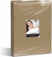 Nightsrest VP Dubbel Jersey Split Topper Hoeslaken - Taupe Maat: 190/200x200/220 + 12cm