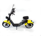 Stadsscooter,CITYCOCO,City coco, Licht Geel  Ebike  ( E-Scooter Ebike 100% Elektrische scooter Cool harley design met kenteken)