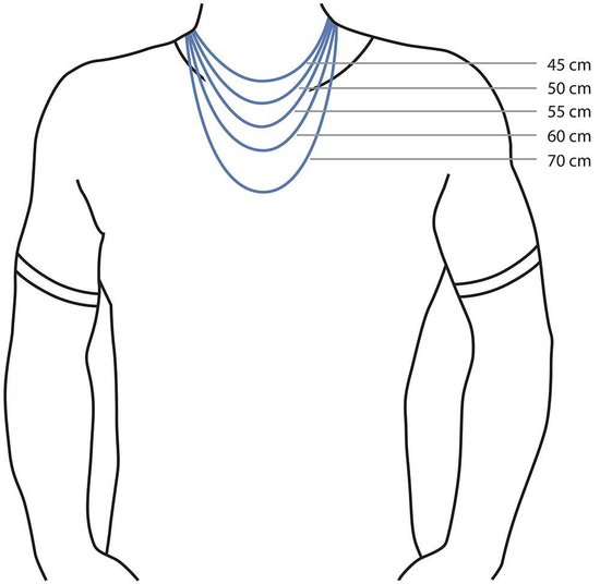 Amanto Ketting Letter N - 316L Staal PVD - Alfabet - 18x15mm  - 50cm
