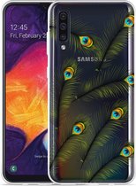 Galaxy A50 Hoesje Peacock Feathers - Designed by Cazy