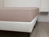 HnL Living - Hoeslaken - Katoensatijn - 90 x 200 cm - Roze