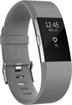 YONO Siliconen bandje - Fitbit Charge 2 - Grijs - Large