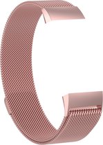 Gymston® Milanees bandje - Fitbit Charge 3 - Rose Roze - Small