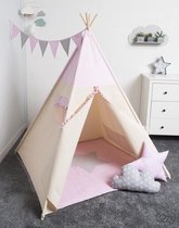 FUJL - Tipi Tent - Speeltent - Wigwam - kinder tipi -  Set Pink - Inclusief accessoires
