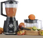 Cooks - Professional Black Premium Foodprocessor-menger voor vloeibaar maken met 1.75ltr Blender - kan en 1.2ltr Jug Plus 12-accessoires - 600 watt. mixer/keukenrobot