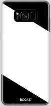 BOQAZ. Samsung Galaxy S8 hoesje - schuine streep wit