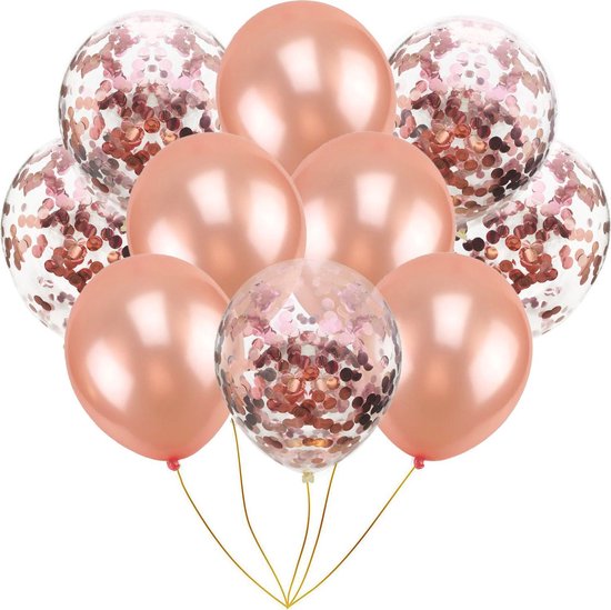 vergeetachtig Beschikbaar Posters Confetti Ballonnen Set 10 Stuks (12 inch) | Roze confetti | Baby Shower  Bruiloft... | bol.com