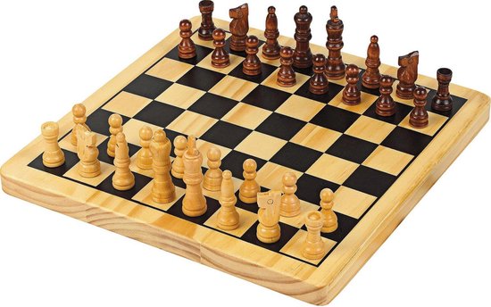 Thumbnail van een extra afbeelding van het spel Chad Valley Houten dambord en schaakbord