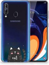 Telefoonhoesje met Naam Samsung Galaxy A60 Cat Good Day