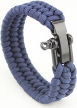 Paracord Unisex armband - 23 cm - Blauw