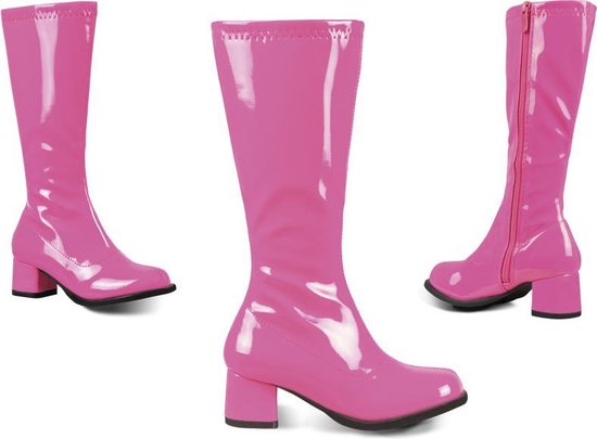 neon roze knee hoog laarzen neon roze knee hoog laarzen