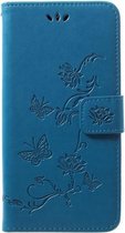 Blauw vlinders agenda wallet case hoesje Samsung Galaxy A50 / A30s