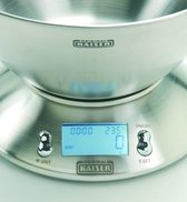 Kaiser - keukenweegschaal met LED scherm - 5kg weegvermogen - Roestvrij Staal