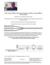 Why Are Some Officers Promoted To Sergeant and Why Are Some Officers Not Promote