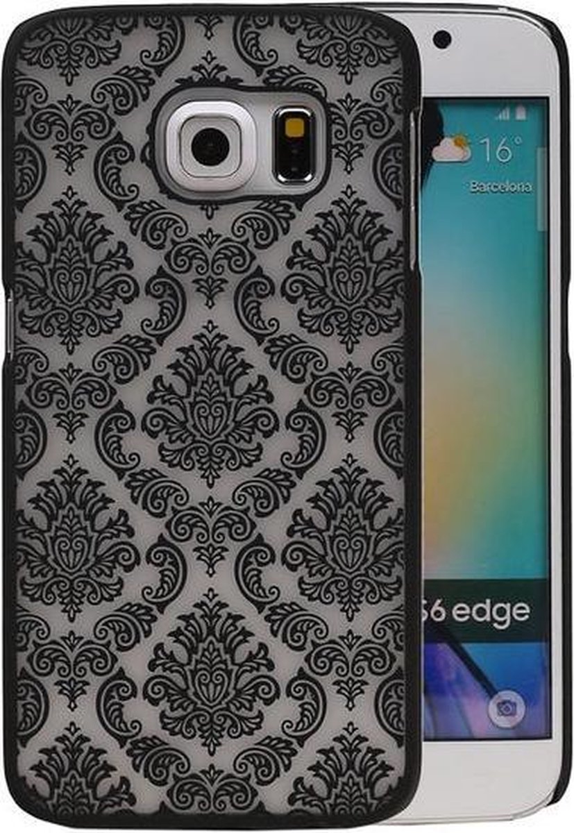 Samsung Galaxy S6 Edge - Brocant Hardcase Hoesje Zwart