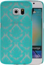 Samsung Galaxy S6 Edge - Brocant Hardcase Hoesje Turquoise