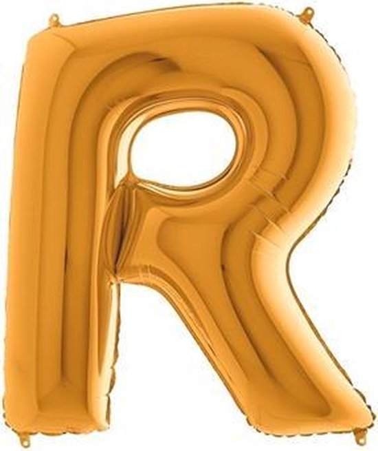 Folieballon letter R goud (100cm)