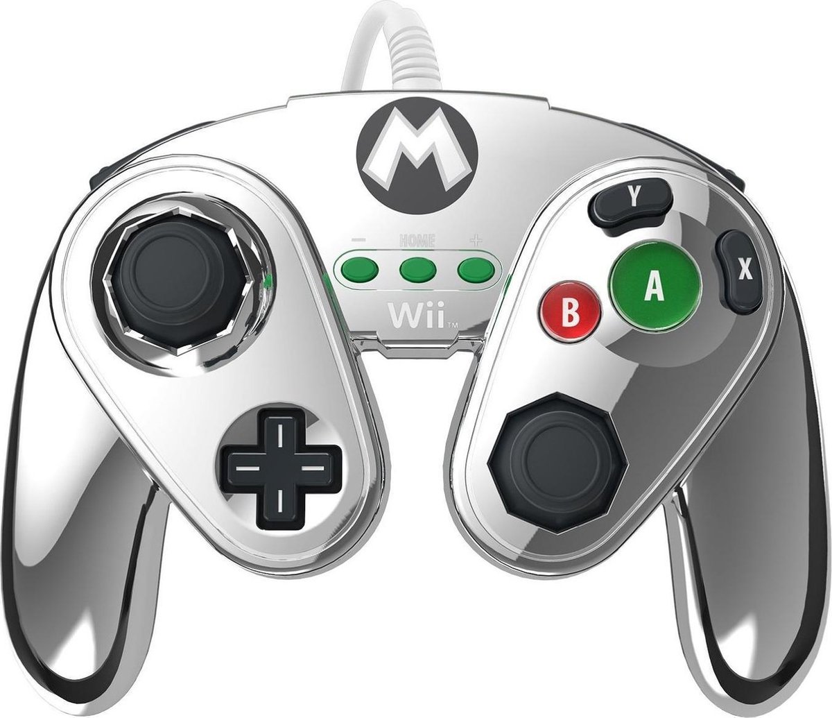 Nintendo Super Smash Bros - Gaming Controller - Mario Zilver - Nintendo Wii U + Nintendo Wii