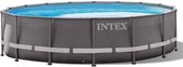 Intex Ultra Frame Opzetzwembad Met Accessoires 488 X 122 Cm Grijs