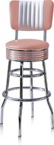 Tabouret de bar rétro Bel Air BS-29CB-77 Dusty Rose