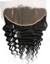 Shri 100% Indian Human Hair 13*6 Frontal Deep Wave, 14 Inch, 130% Density