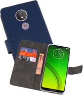 Booktype Telefoonhoesjes - Bookcase Hoesje - Wallet Case -  Geschikt voor Motorola Moto G7 Power - Navy