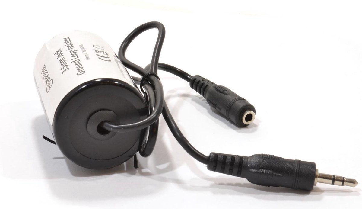 Ground loop isolator aardlus filter met 3.5mm stereo Jack aansluitingen