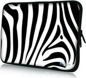 Sleevy 15,6 inch laptophoes zebra - laptop sleeve - laptopcover - Sleevy Collectie 250+ designs