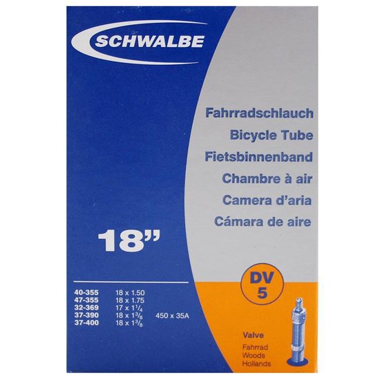 Schwalbe DV5 - Binnenband Fiets - Hollands Ventiel - 32 mm - 18 x 1 1/4 - 1 3/8 - 175 van Schwalbe — afbeelding 4