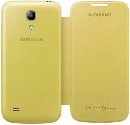 spoor geloof gips Samsung Flip Cover voor de Samsung Galaxy S4 Mini - Geel | bol.com