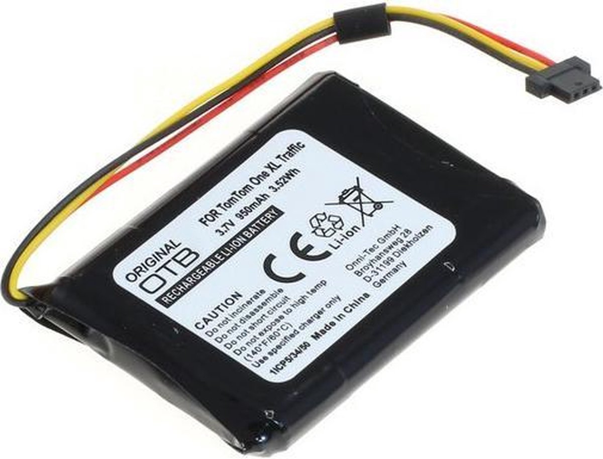 Batterie De Rechange Pour TomTom 340S Live GPS - 1200mAh, 3,7V Li-ion - Compatible Avec Les Références 1ICP6/34/50, AHA11111009