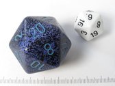 Chessex dobbelsteen, 34 mm 20-zijdig, Speckled Cobalt