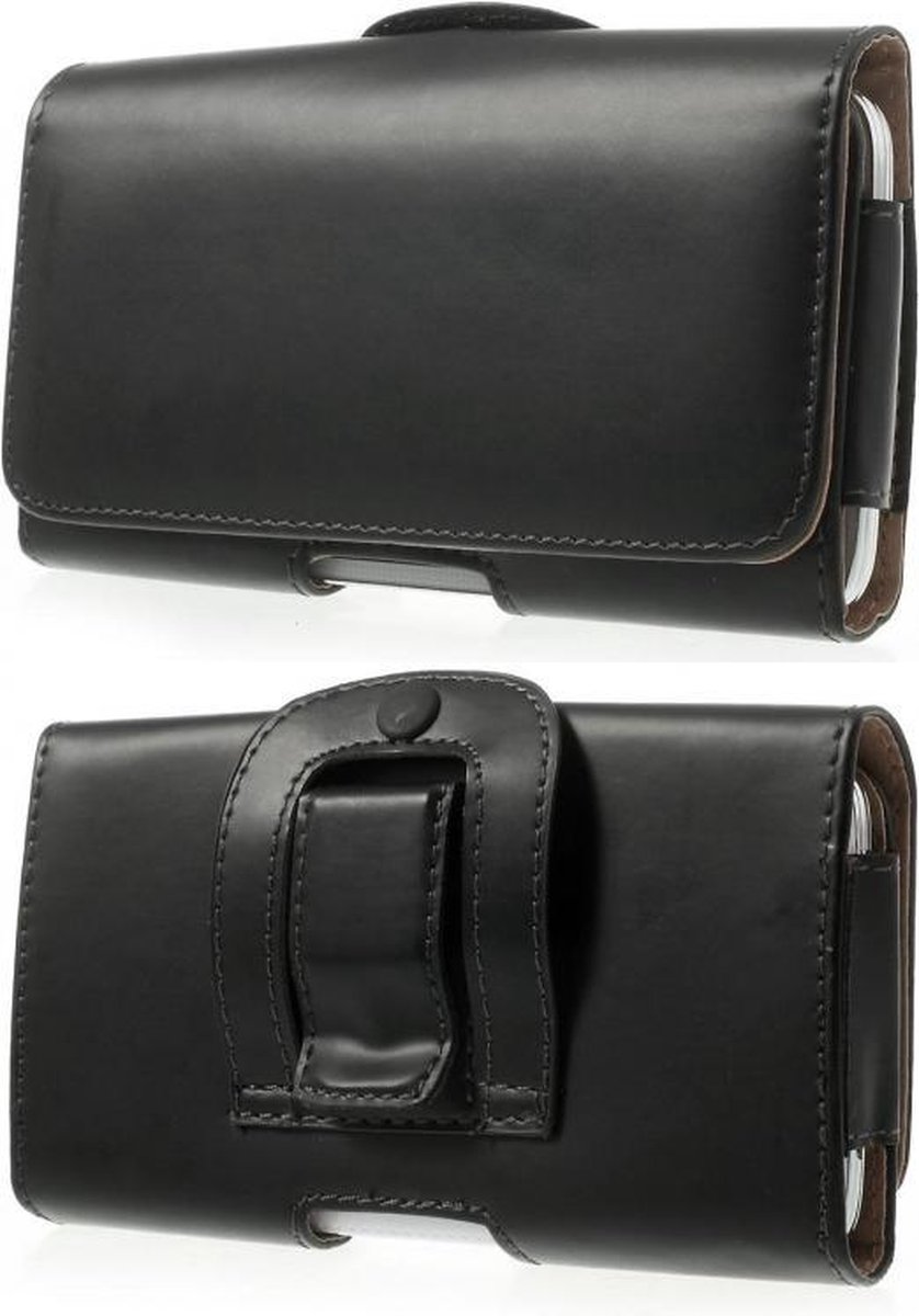 Leren flip wallet hoesje + clip broekclip Iphone 6 Plus / Iphone 7 Plus