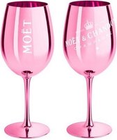 Moet & Chandon roze champagneglazen - 2 stuks
