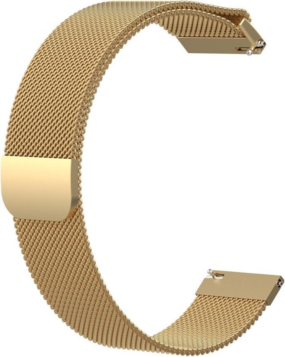 KELERINO. Milanees bandje geschikt voor Samsung Galaxy Watch (42mm) - Goud