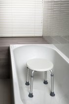 Tabouret pour baignoire ou douche Allibert USIS - gris clair - réglable en hauteur - 44 cm de large