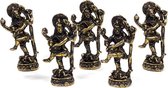 Decoratief Beeld - Minibeeldje Shiva - Metaal - Yogi & Yogini - Goud - 2 X 2 Cm