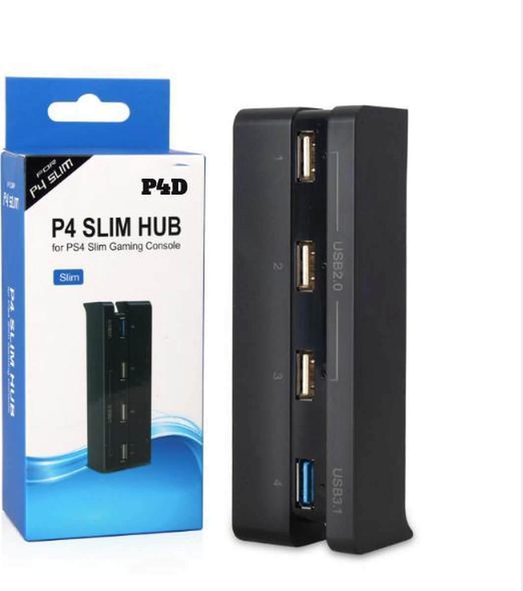 USB Hub voor PS4 SLIM - 4 port - USB 3.0 - USB 2.0 - Gaming HUB PS4 SLIM |  bol.com