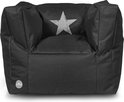 Jollein Stonewashed - Kinderstoel/Beanbag - Faded Star Zwart