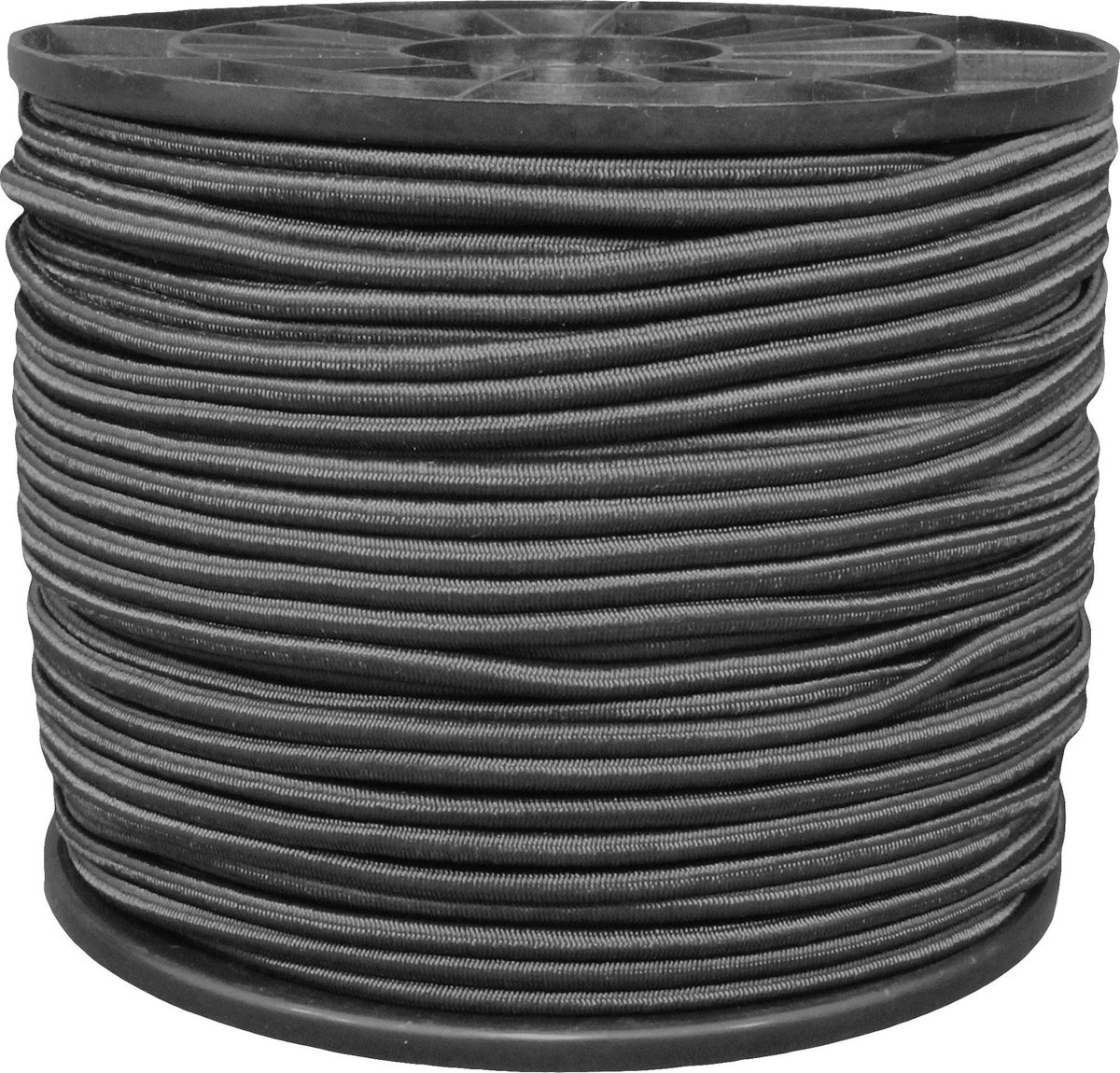 100 mtr - Elastiekkoord - koord - zwart 12 mm - haspel