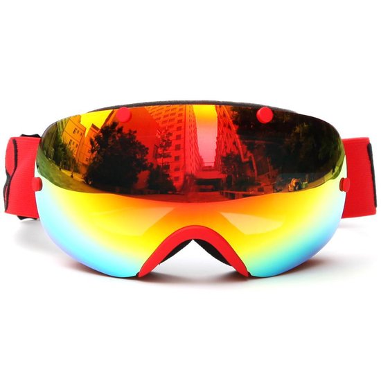 Skibril Small / wintersport (rood) met polariserende glazen - Brand New!