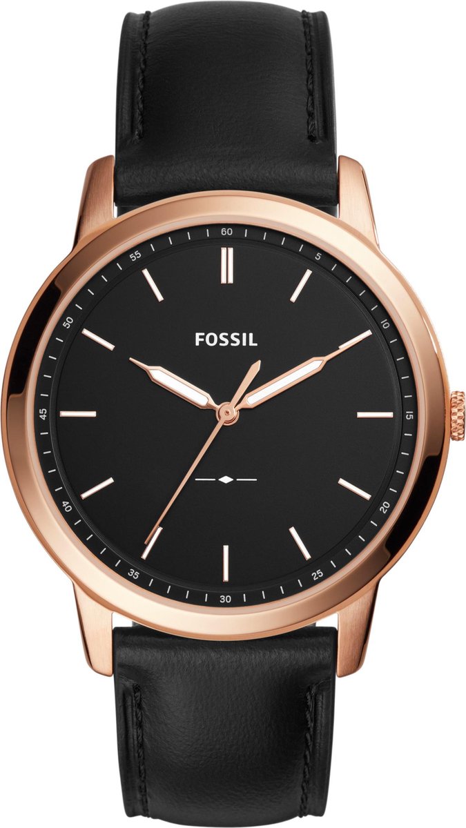 Fossil The Minimalist horloge Zwart bol