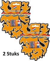 Make-up Stick schmink Rood Wit Blauw Oranje Koningsdag Voetbal - 2 stuks