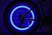 Fietswiel verlichting - Ventielbevestiging - LED - Set van 2 - Blauw